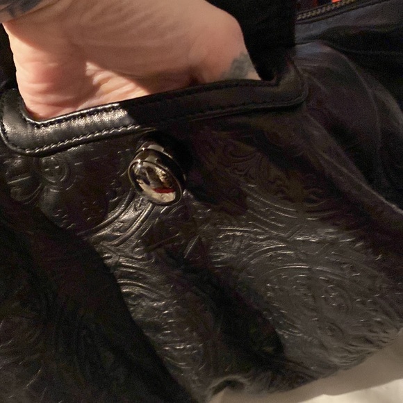 DANIER NWOT leather satchel with designs - Picture 4 of 14